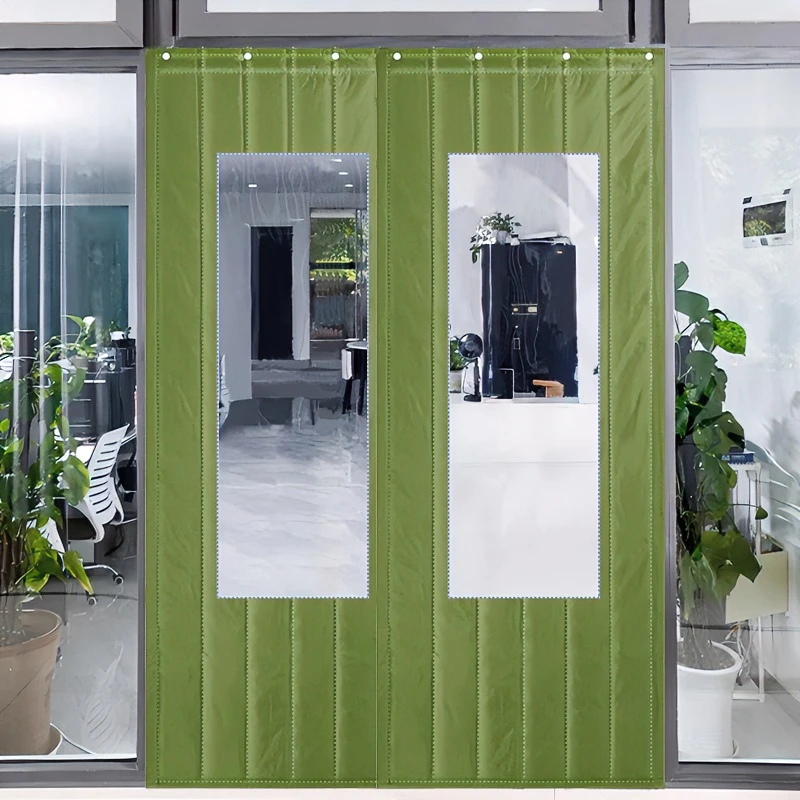 办公室棉门帘大门门口冬季保暖加厚挡风商用挂钩式开窗保温隔断帘