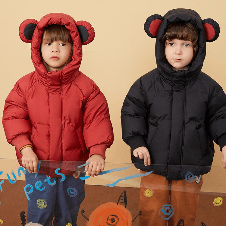 2023新款儿童羽绒服女童男童洋气短款小童卡通童装保暖外套反季