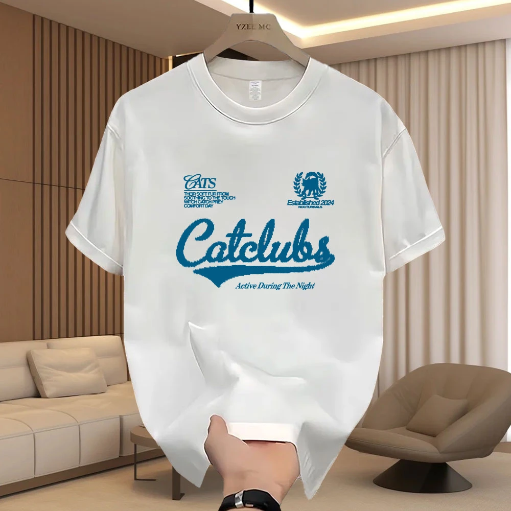 美式潮流简约印花短袖T恤夏季小众ins百搭休闲宽松纯棉打底衫男款