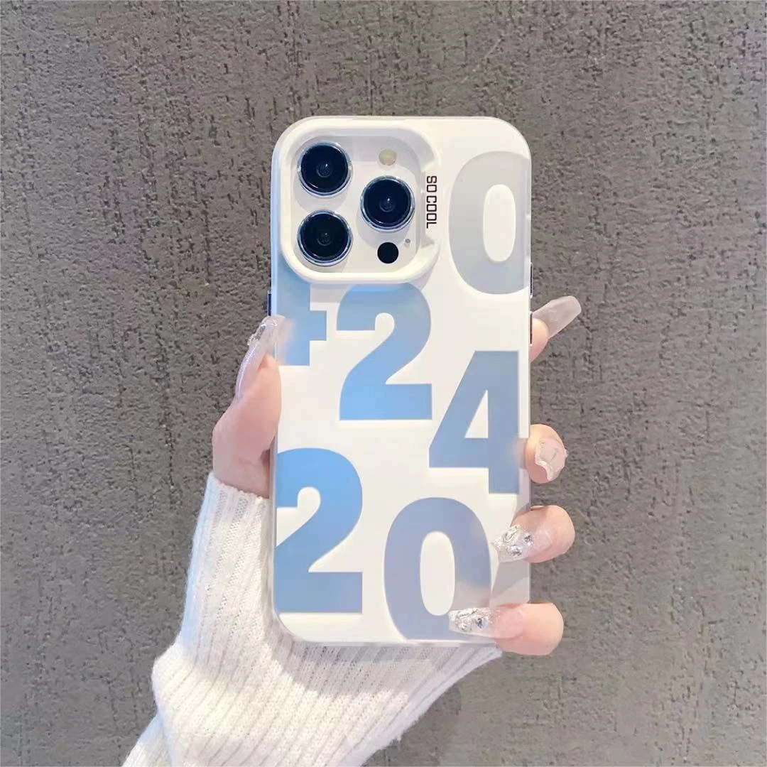 潮牌2024磨砂彩银苹果15小米14华为mate60荣耀oppo红米vivo手机壳