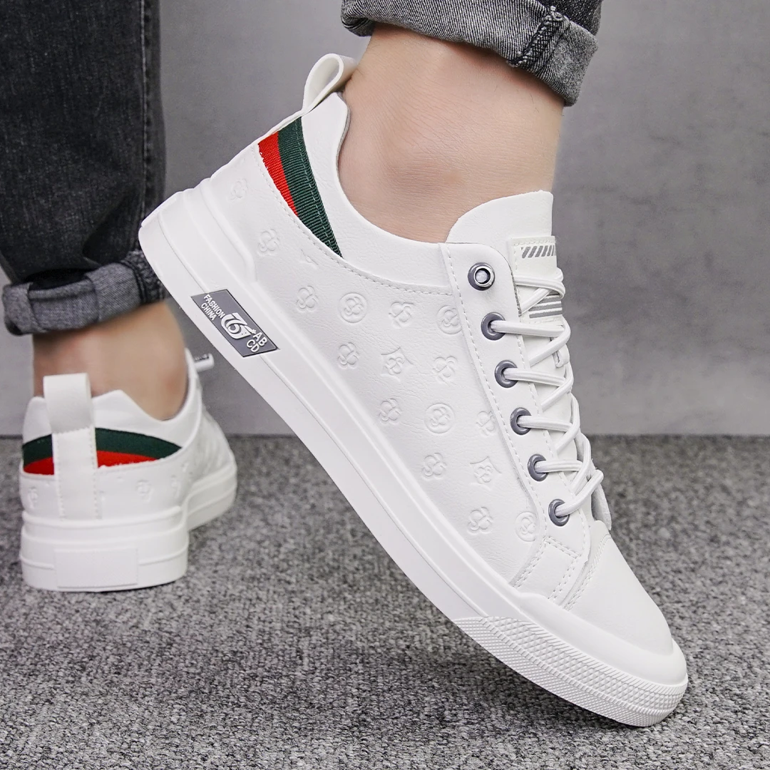 真皮板鞋2025男鞋青年小白鞋休闲男士小白鞋男款白色板鞋春秋新款