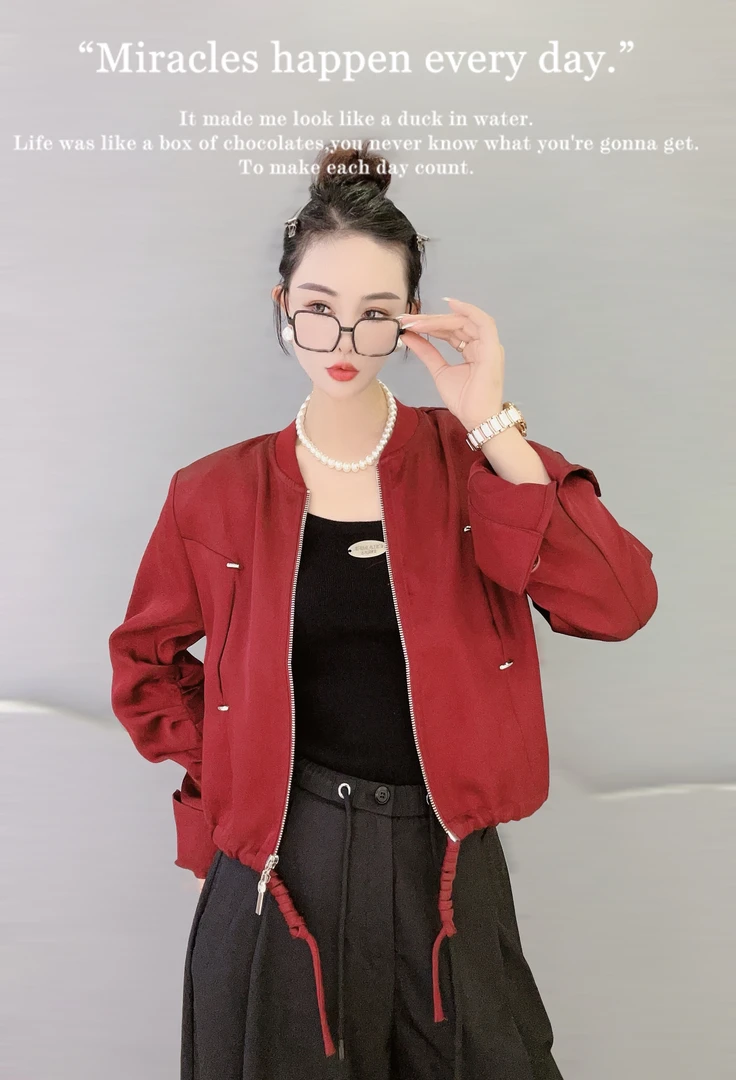 秋季新款韩版小个子百搭洋气立领棒球服外套