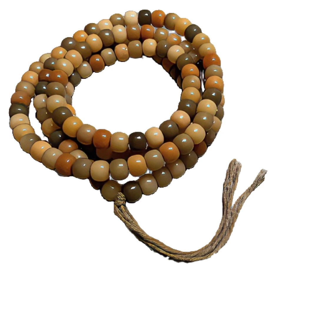 无品牌《燕子严选》斑斓多彩菩提根，原生态风化菩提尺寸10