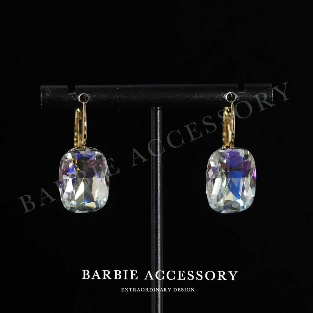 铜合金合成锆石耳饰 【星方星谜】法式既视设计款高级感绝美耳饰