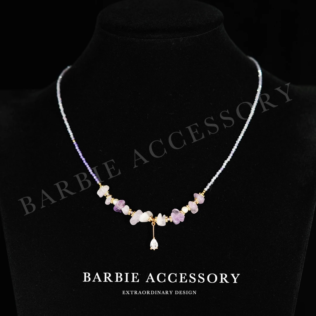 铜合金合成锆石项链 【紫礼戏】轻奢设计款百搭项链