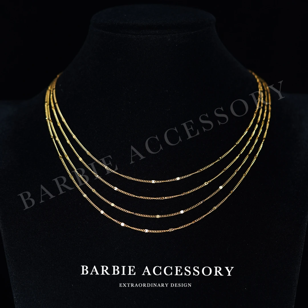 铜合金合成锆石项链 【漫月天星】轻奢设计款百搭项链