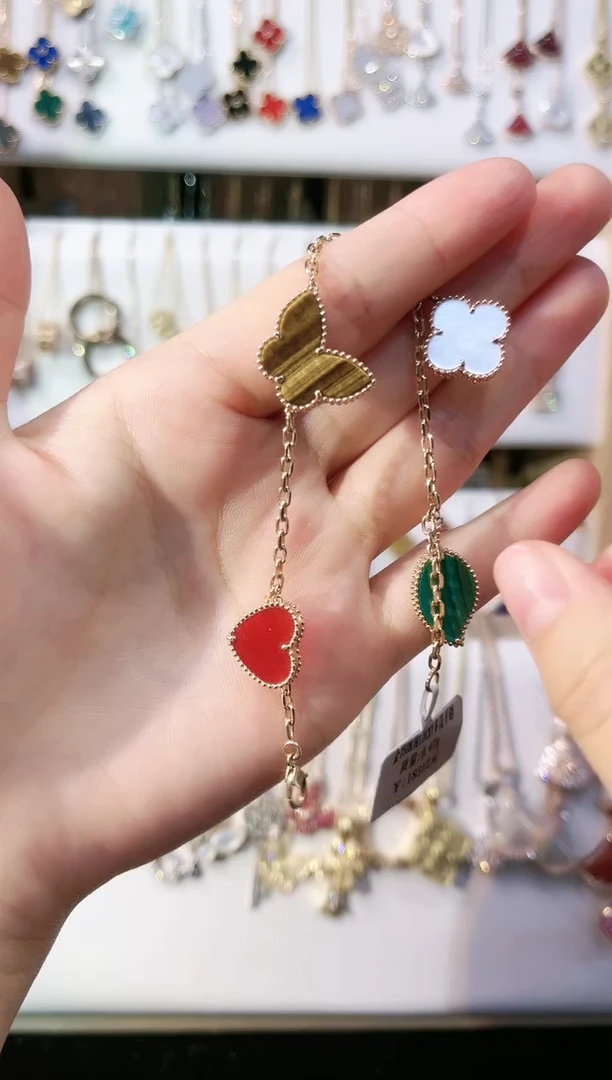 【闪购商品】玛瑙/玉髓手链18K金镶嵌玛瑙K玫