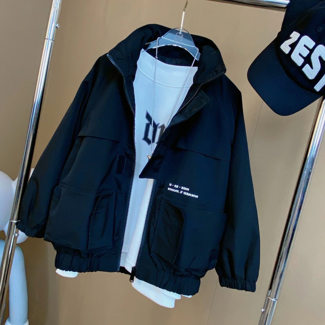 【嘟妈童装】男童春季新款薄款夹克中大童儿童春装外套7732