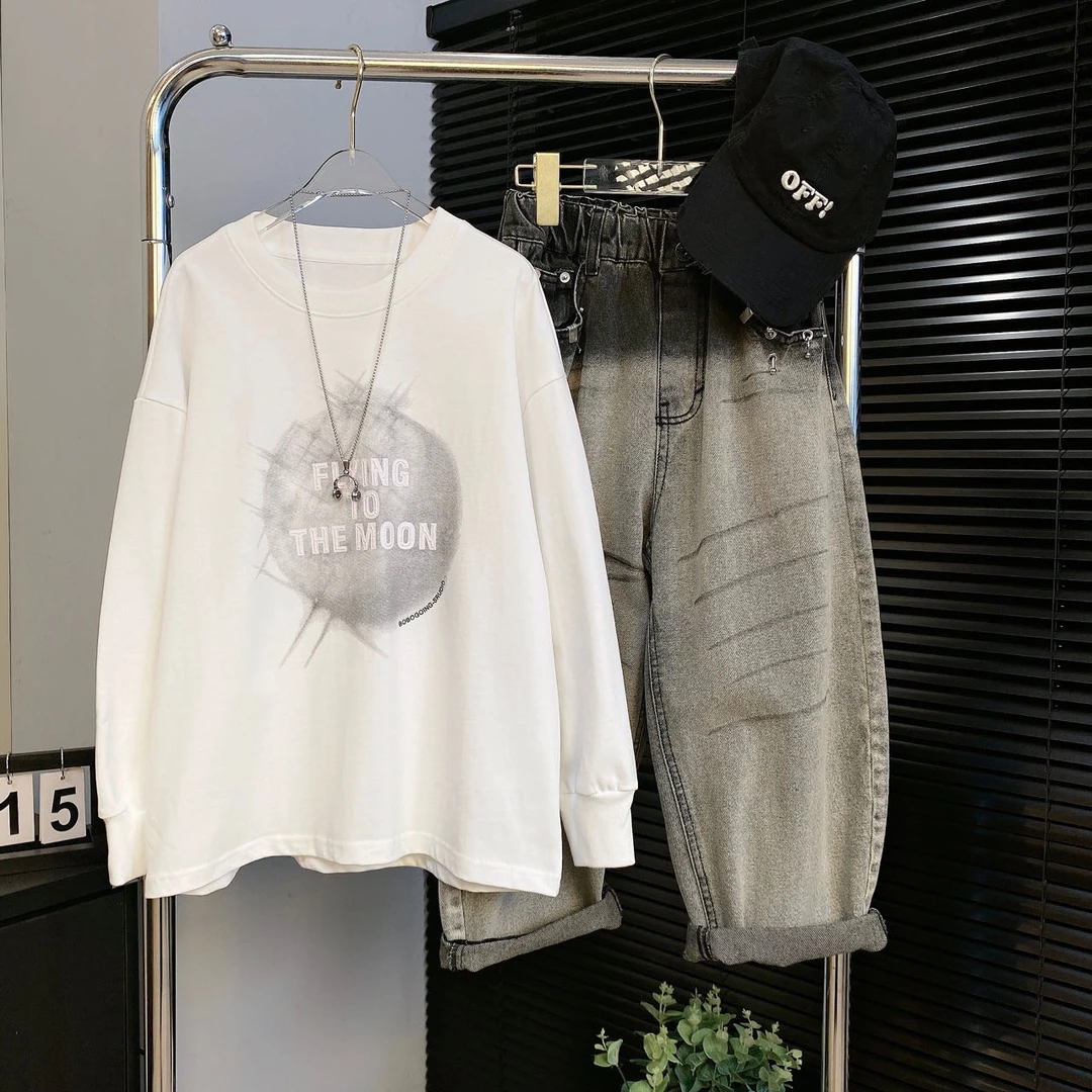 【嘟妈童装】2024儿童卫衣男童时尚潮流长袖打底衫6301