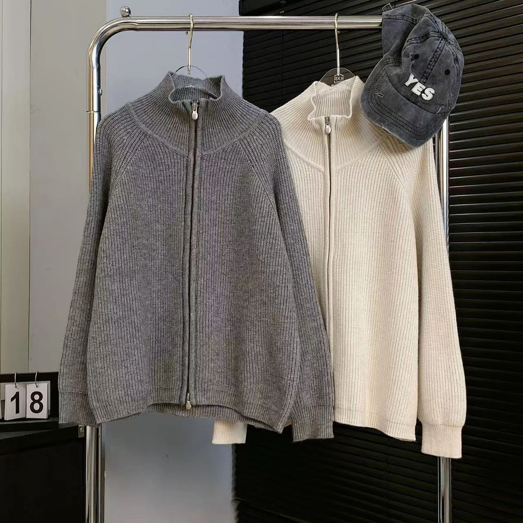 【嘟妈童装】2024儿童加厚毛衣男童冬季拉链线衫外套3551