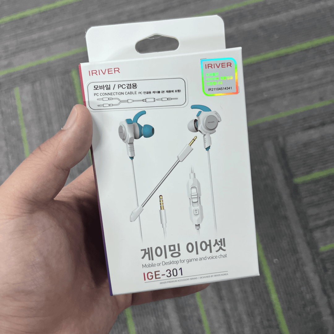 全新未使用 Iriver/艾利和 IGE-301 插线手机电脑游戏耳机低延迟