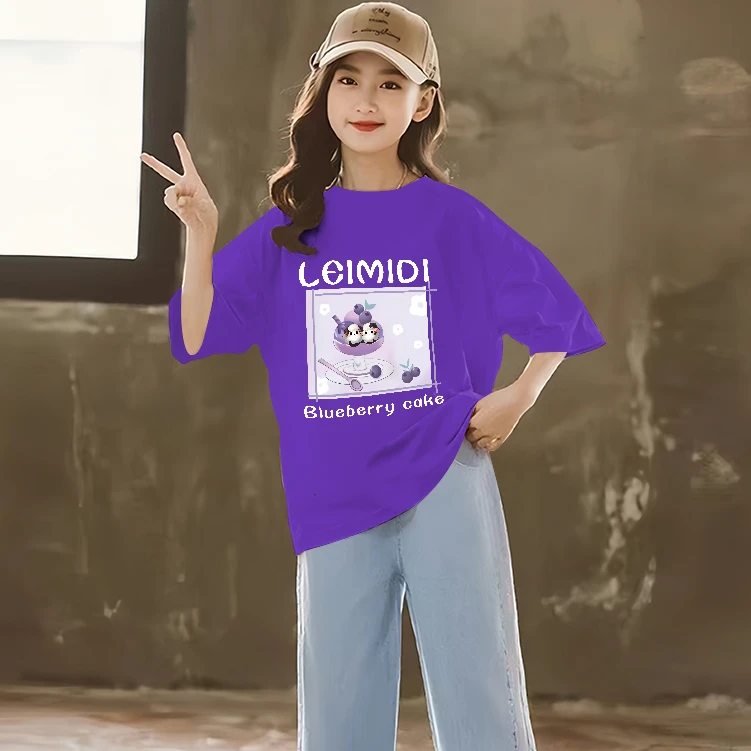 韩范小童纯棉短袖T恤儿童装2024夏季新款中大童卡通休闲打底衫潮