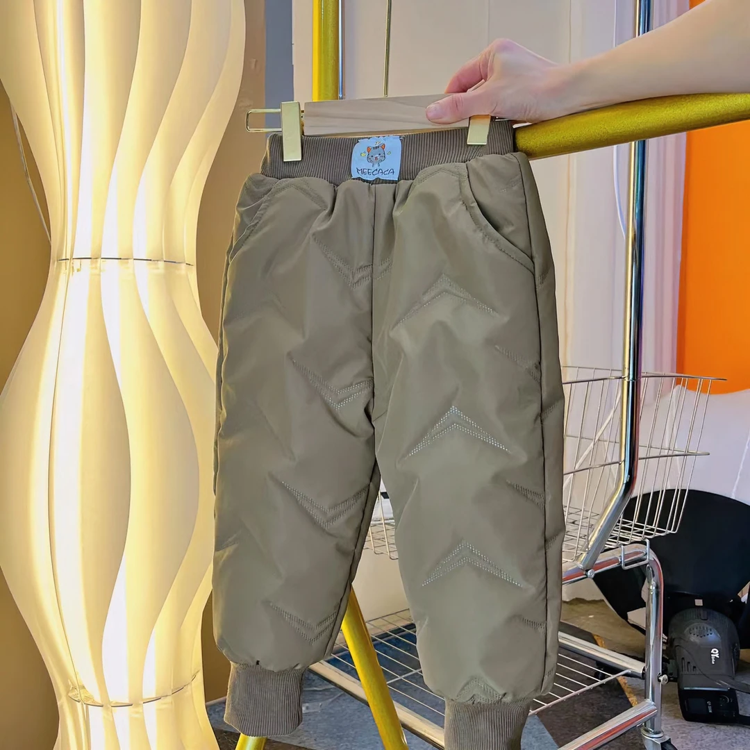 男女童雪地裤冬款特厚棉裤2023新款加绒加厚宝宝绒裤子一体绒潮