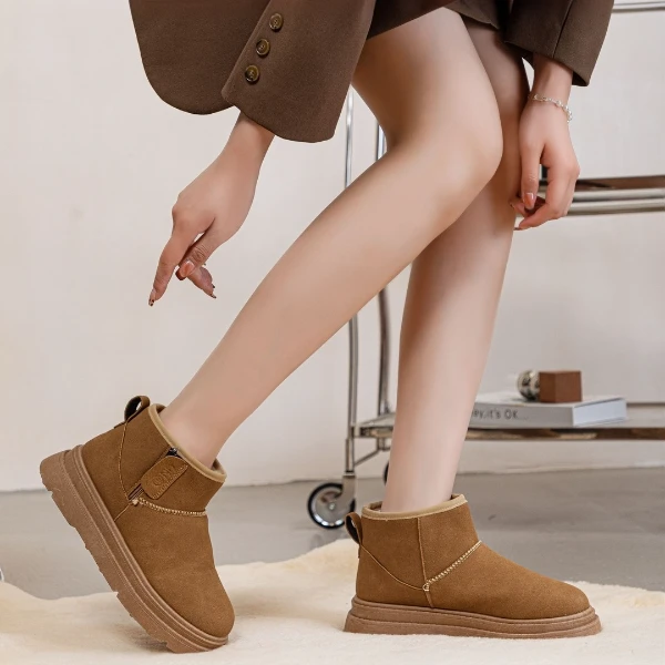 厚底防滑雪地靴加厚加绒女款防水2024新款爆款高档棉鞋女冬季保暖