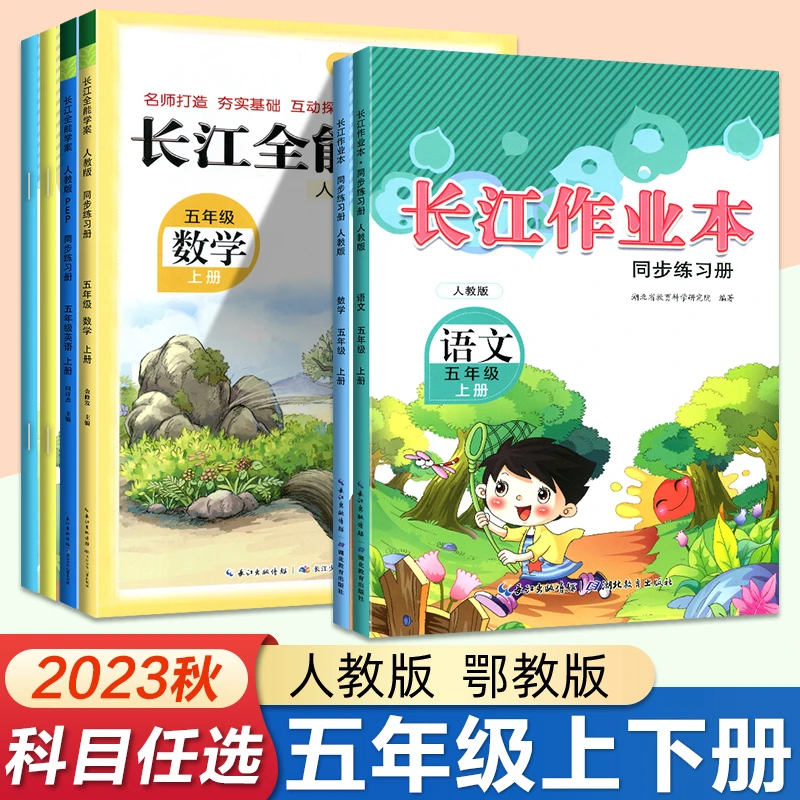 2024长江作业本全能学案同步练习册语文数学英语五年级下册人课时