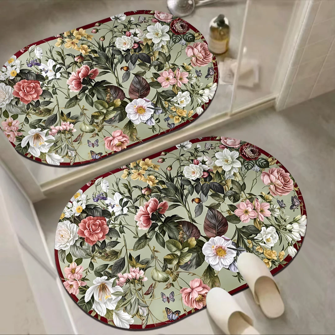 40x60cm两件套满花系列家用脚垫吸水防滑脚地垫