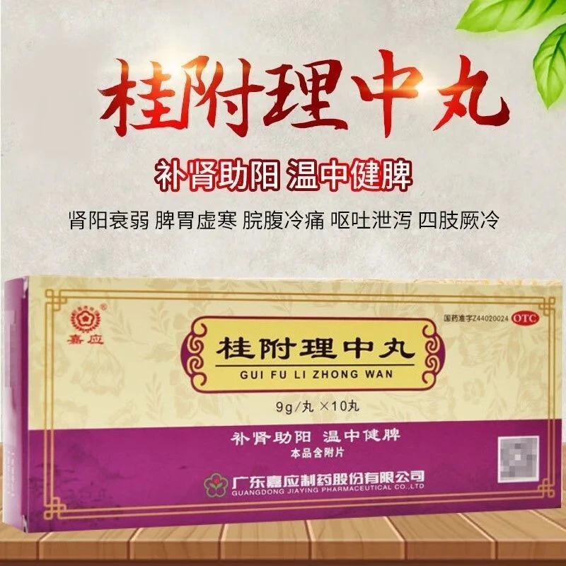 嘉应桂附理中丸9g*10丸补肾助阳温中健脾用于肾阳衰弱，脾胃虚寒