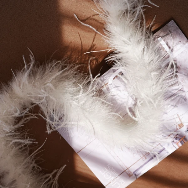 鸵鸟毛毛条包边条棉服必备