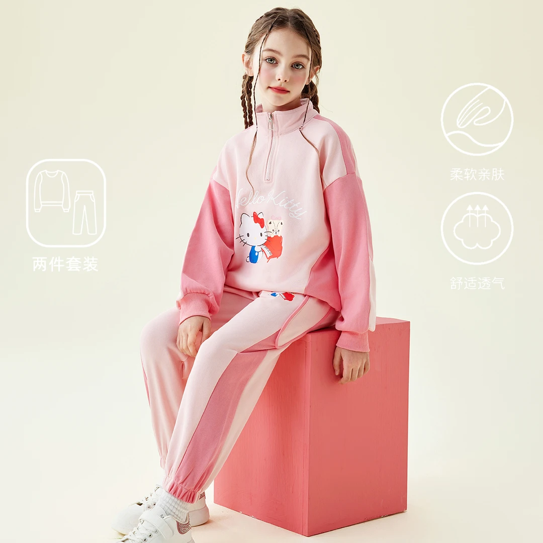 女童24新款运动套装舒适时尚休闲儿童两件套装