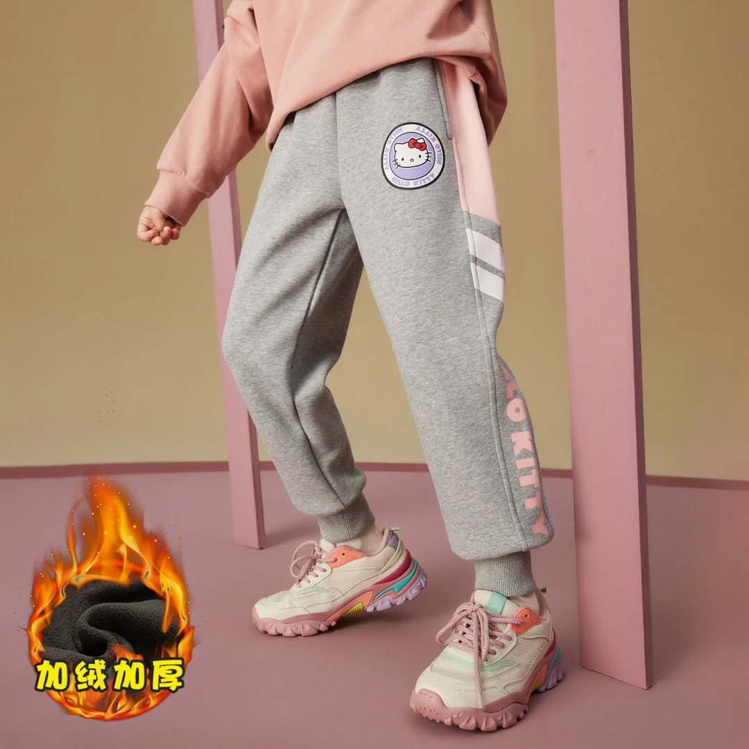 【针织卫裤】秋冬加绒款儿童跑步运动卫裤休闲针织裤女童裤子