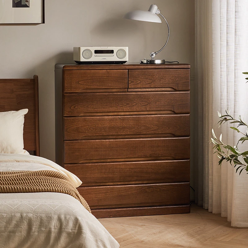 【实木七斗柜】复古家用客厅靠墙多层收纳柜卧室高档床尾柜工厂直销