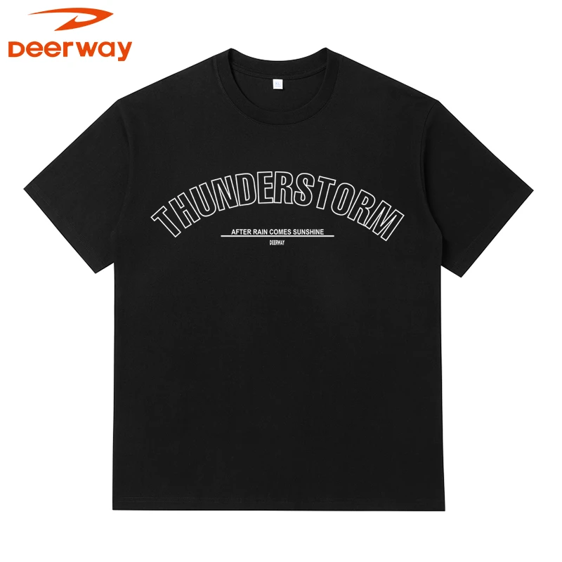 Deerway/德尔惠短袖t恤男士春夏季内搭宽松体恤圆领打底衫新款