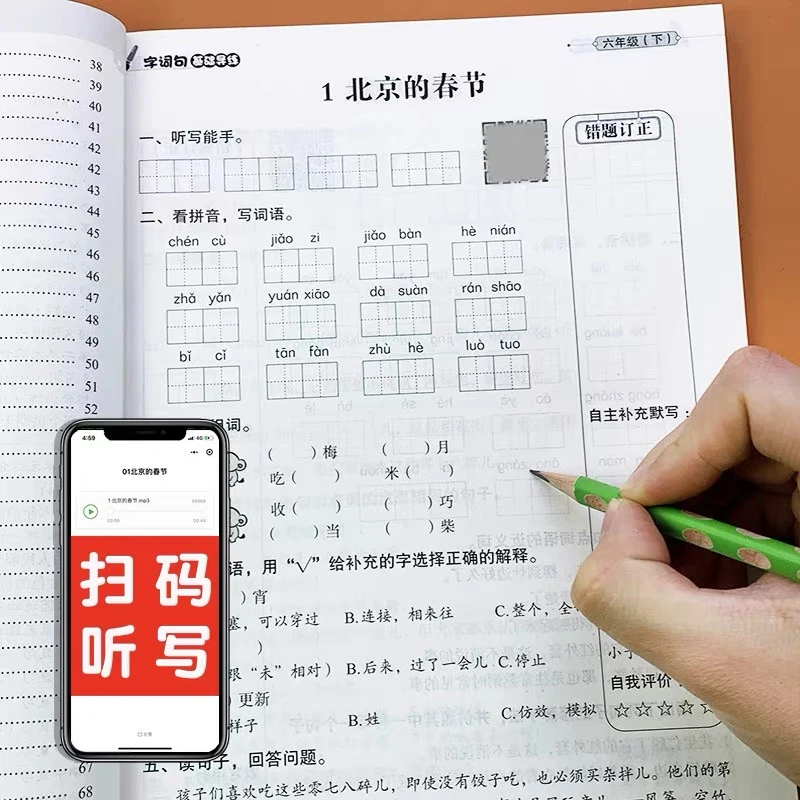 六年级下册生字句子基础同步训练小学语文字词句篇专项天天练习题