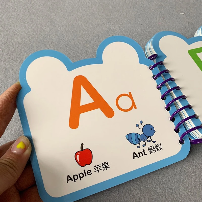 英文字母卡片宝宝英语启蒙卡1-2-3岁防水玩具幼儿园学前英语单词