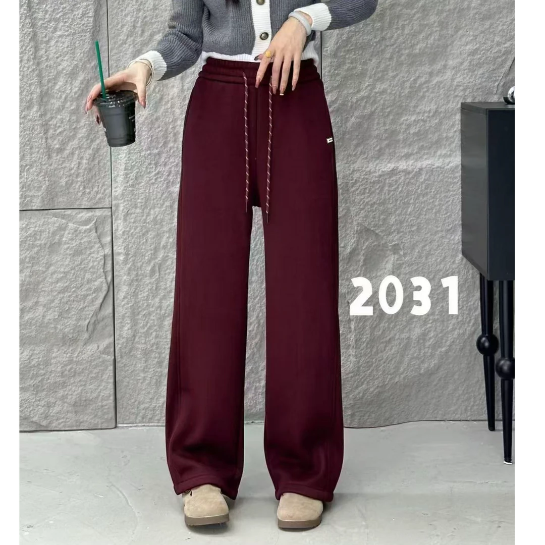 【宝贝家】2031依云裳羊绒一体绒直筒裤