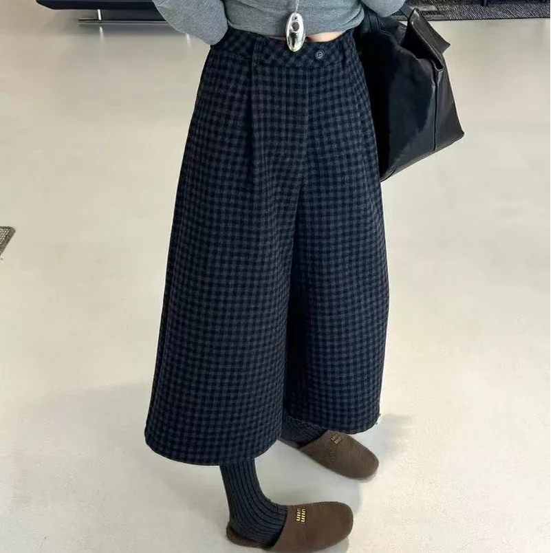 【宝贝家】88939呢料格子裤高货