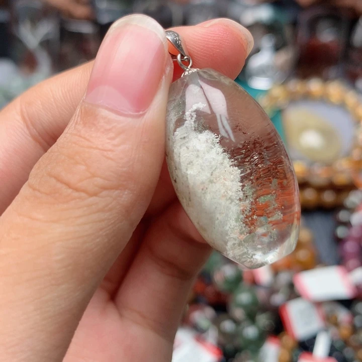 水晶吊坠(不含链)银S925镶嵌