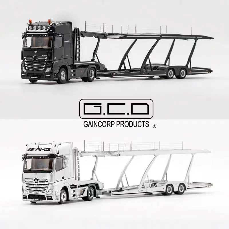 GCD 1:64 奔驰拖车 Actros双层汽车运输车 拖挂升级版 汽车模型