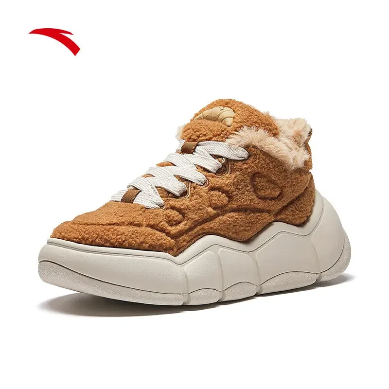 安踏特香包丨厚底复古棉鞋女2025冬季新款增高运动鞋子122448978