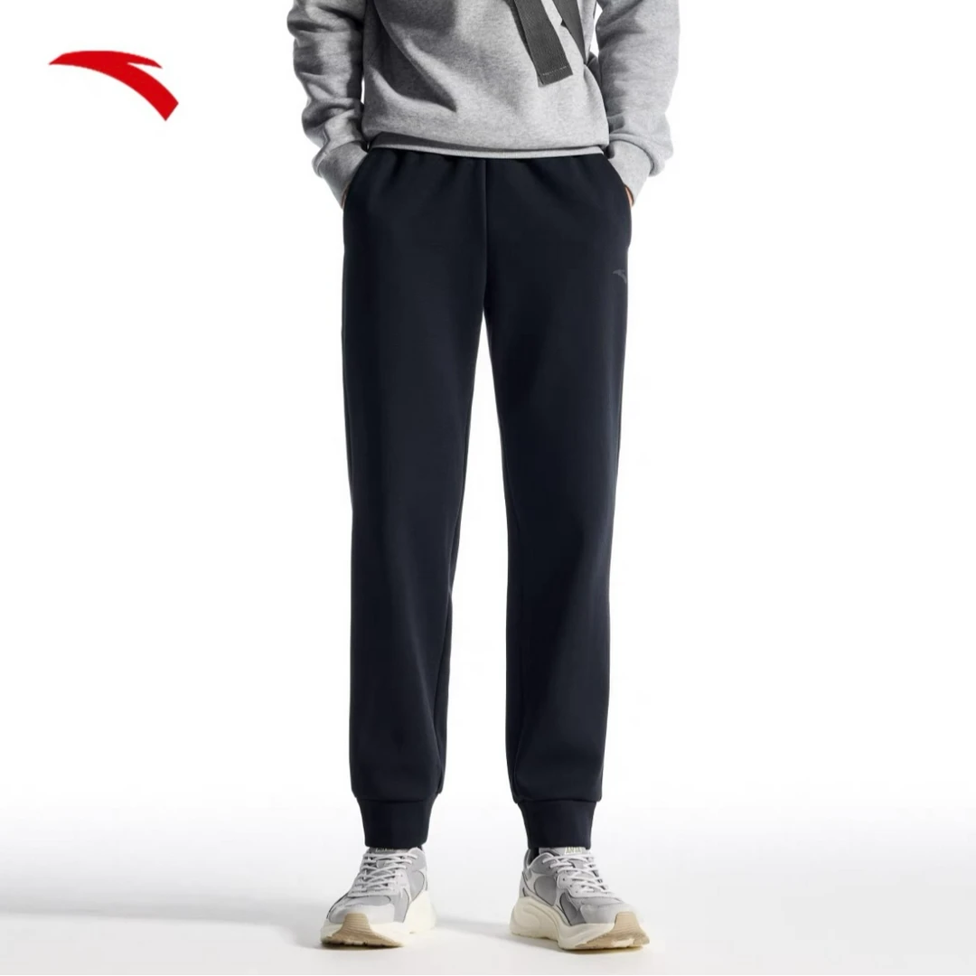 【型男裤】安踏冬季加厚男款冬季束脚休闲保暖密暖绒运动舒适长裤