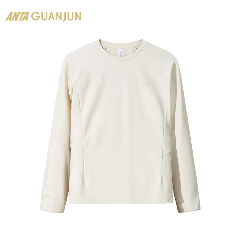 【安踏冠军】全天候系列女士加绒长袖保暖内搭圆领针织衫162440401