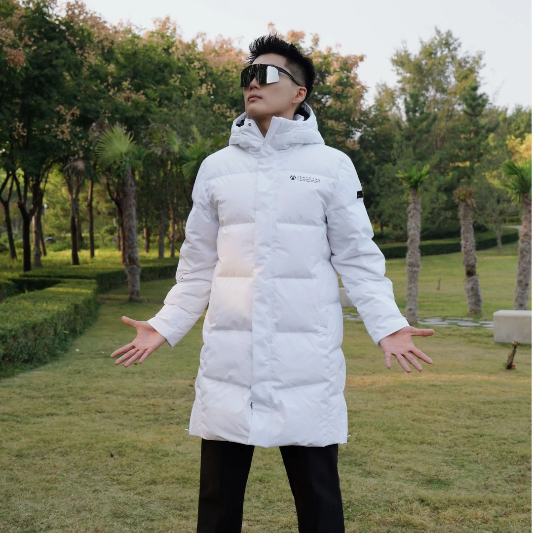 ANTA/安踏中长款羽绒服连帽加厚保暖休闲防风羽绒外套/152517922R