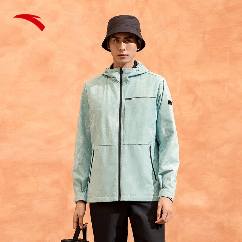 【训练】安踏梭织薄外套男子秋季新款单风衣运动外套上衣/1524376