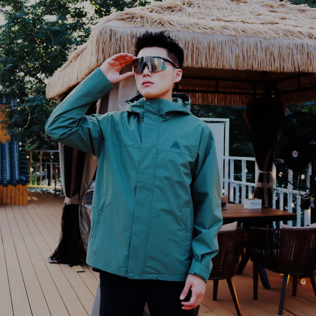 【安踏大地之壳】三合一两件套男子户外防风防泼水加绒秋冬外套