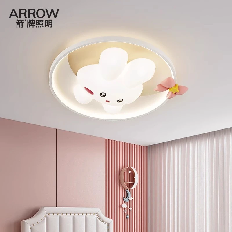 箭牌新款简约卡通儿童卧室房间护眼兔子吸顶灯全光谱灯具