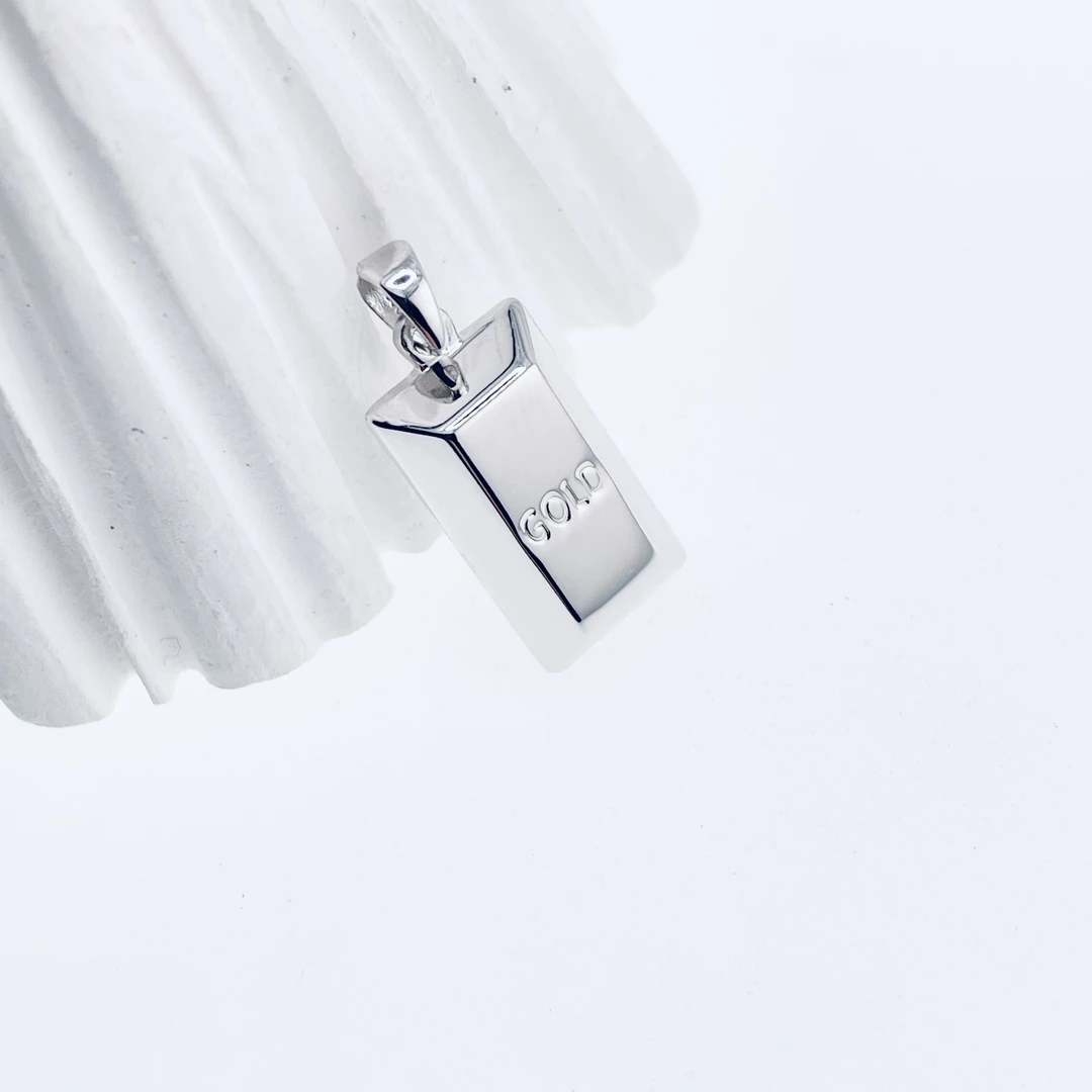 铂金Pt950镜面款金砖吊坠（小款、大款）