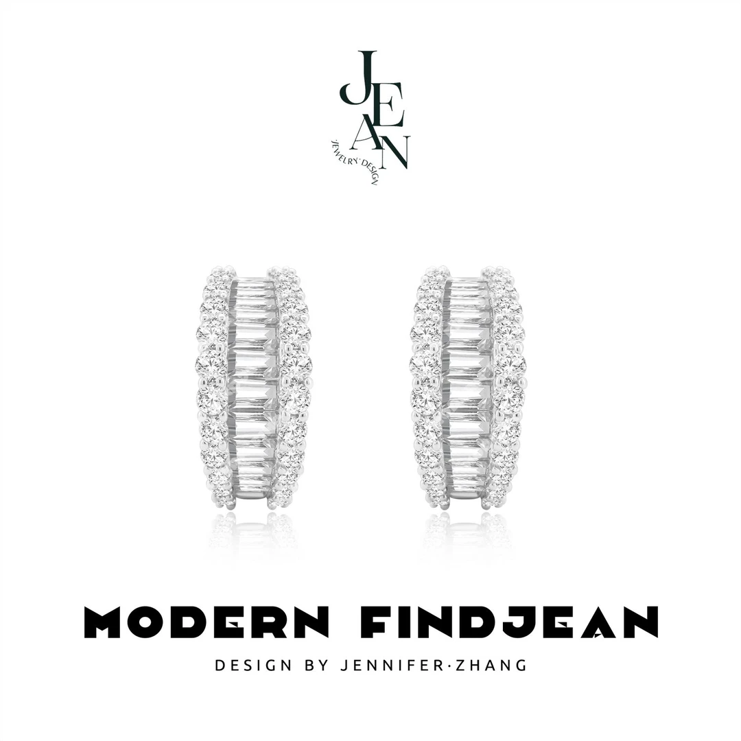 铜合金耳饰 8987【流光新月】轻奢时尚｜精致百搭小众设计感ins气质