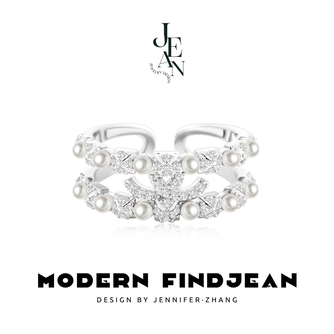 铜合金戒指 8620【小香珠缎】优雅梦纱｜高级感轻奢气质百搭ins戒指