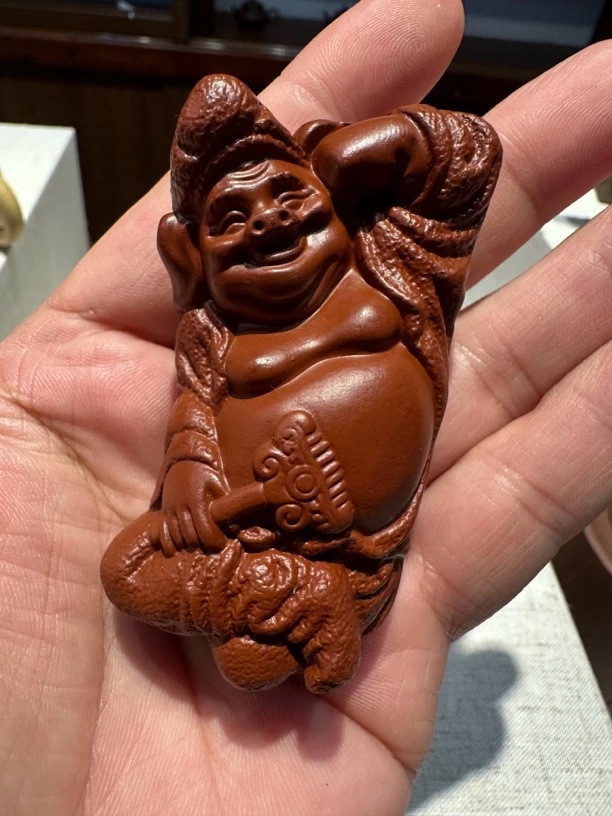 宜兴紫砂原矿朱泥茶宠