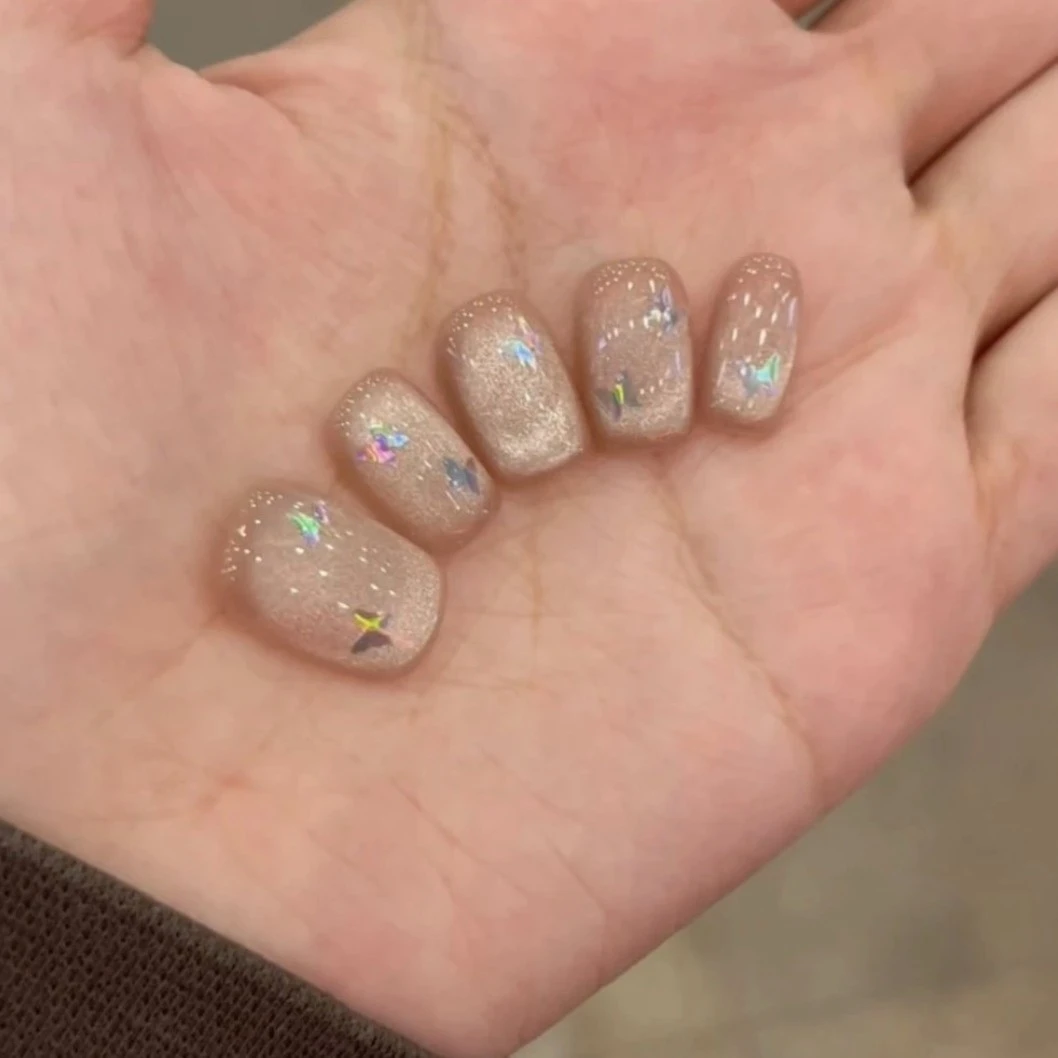 【心动时刻】手工定制穿戴甲秋冬显白指甲贴光疗甲美甲贴片