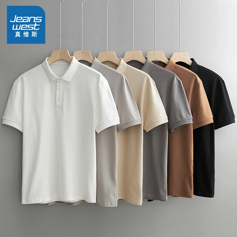 Jeanswest/真维斯男士短袖Polo衫 2025年新款休闲潮牌夏季薄款T恤