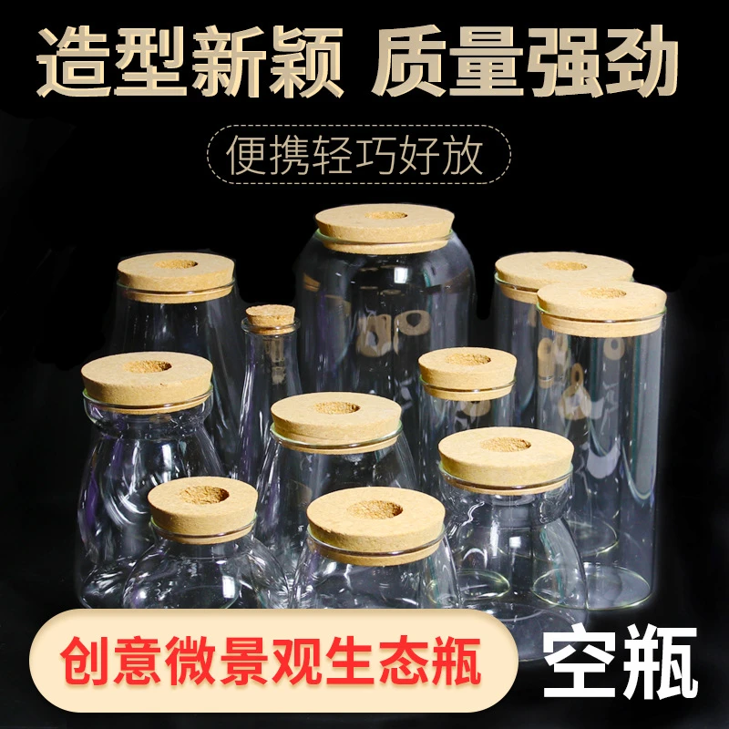 diy玻璃瓶苔藓微景观玻璃瓶生态瓶办公桌面造景斗鱼缸