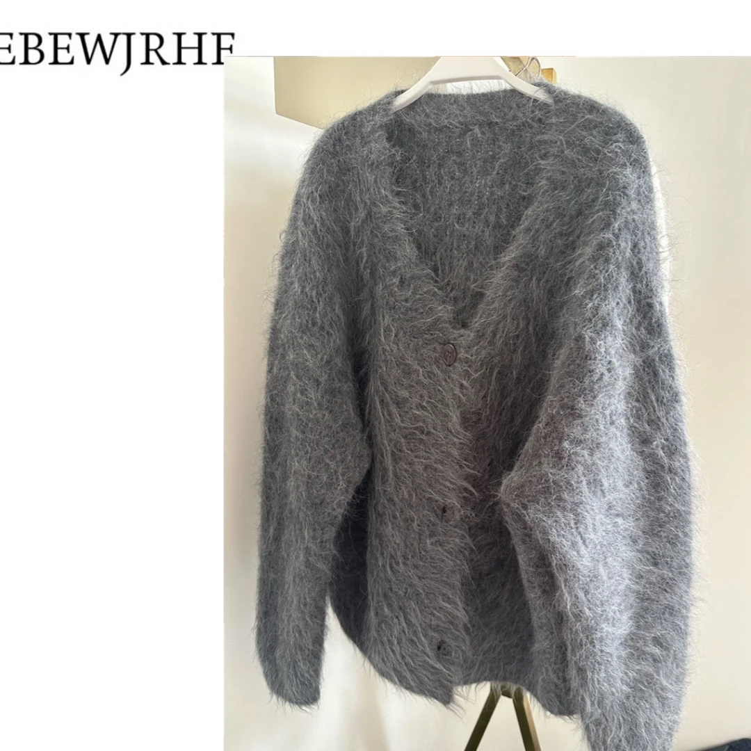 EBEWJRHF2023年秋冬v领羊驼毛开衫9003