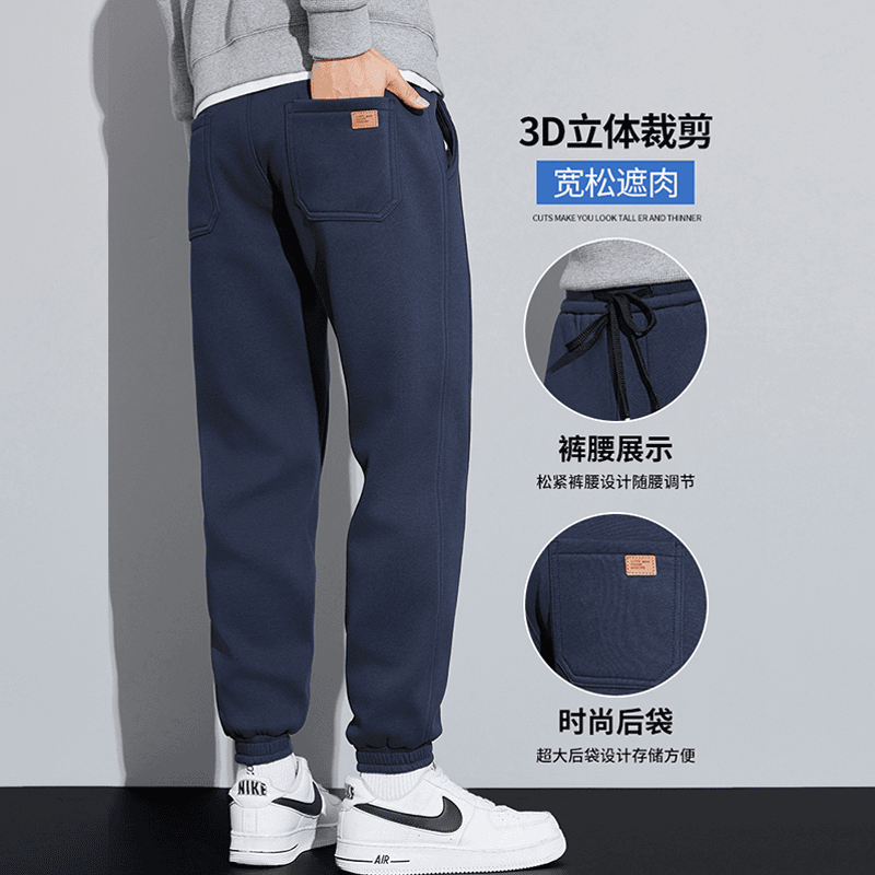 hzn 春季束脚卫裤男士宽松潮牌ins大码运动裤潮流百搭休闲裤青年春秋