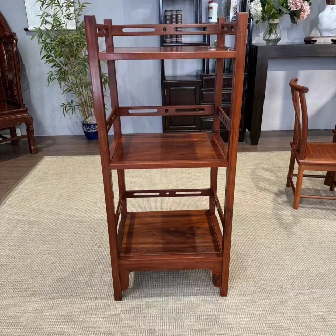 中式三层家用置物架储物架多功能架子