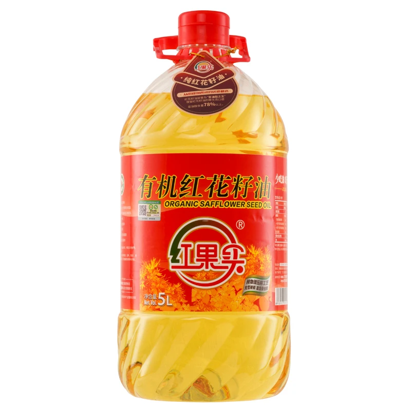 红果实有机红花籽油5L食用油 物理压榨 营养丰富